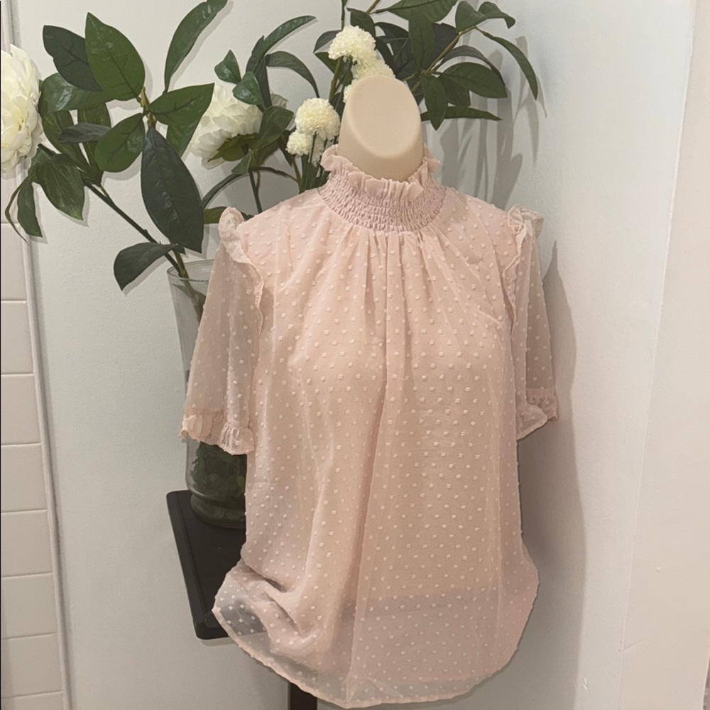 Wishlist Apparel! Elegant Pink Ruffle Blouse